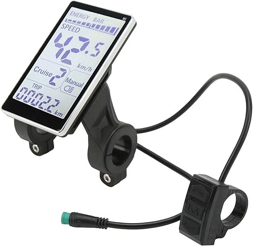 Miniatura 5 de Pantalla de panel LCD M5, medidor de pantalla LCD de scooter E estable 5 pines fácil de instalar 24 V 36 V 48 V 60 V para bicicletas eléctricas de
