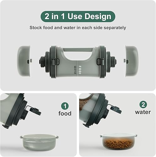 Miniatura 7 de Gardner Pet Botella de agua portátil para perros y contenedor de alimentos (49.6 onzas)  Botella de agua de viaje a prueba de fugas para perros