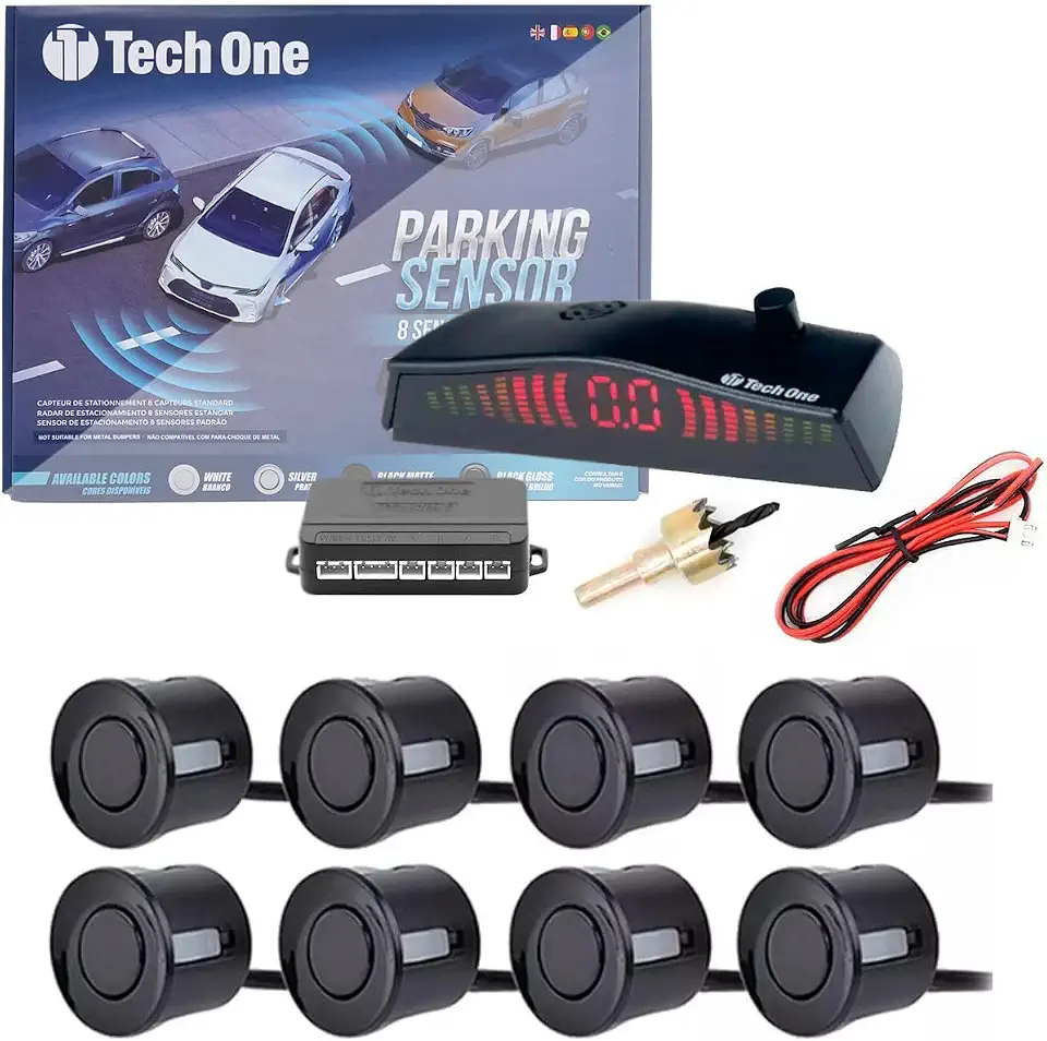 SENSOR PADRAO 8 PONTOS TRASEIRO E FRONTAL PRETO BRILHO