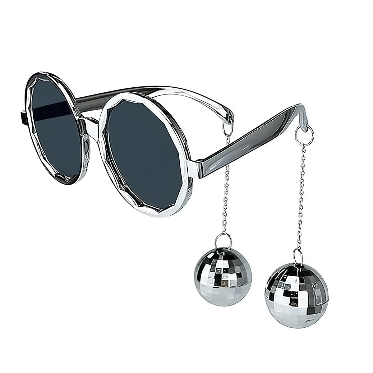SYLEN Party Sunglasses Disco Ball Pendant Novelty Glasses Rave Costume Eyewear For Women Men Festival Birthday Gift Fun Accessory
