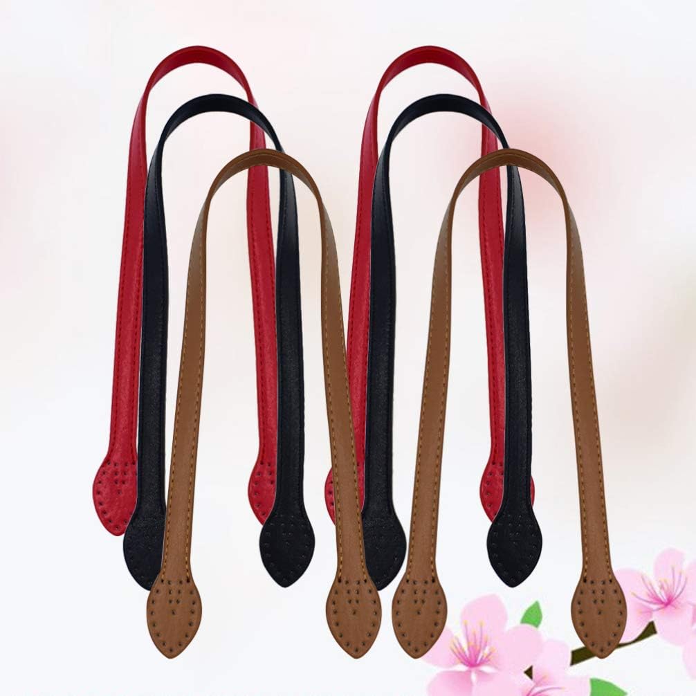 SUPVOX 2pcs 24 Leather Purses Straps Leather Bag Handles Replacement Purse Straps Handbag Bag Wallet Straps (Red) - Image 6