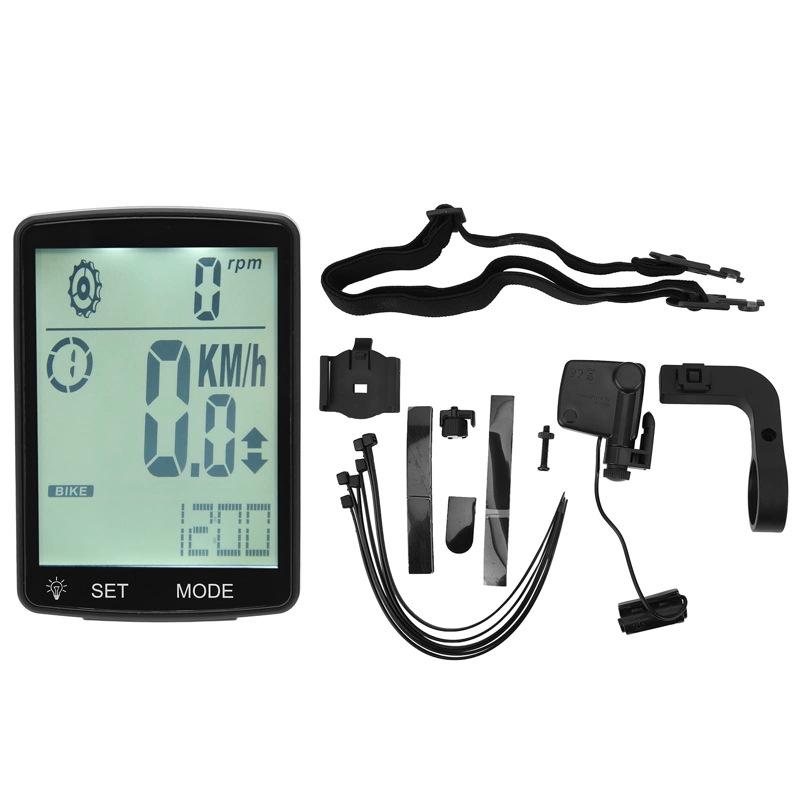 Compteur de Vélo, Cycloordinateur ABS avec écran LED 2,8 Pouces,