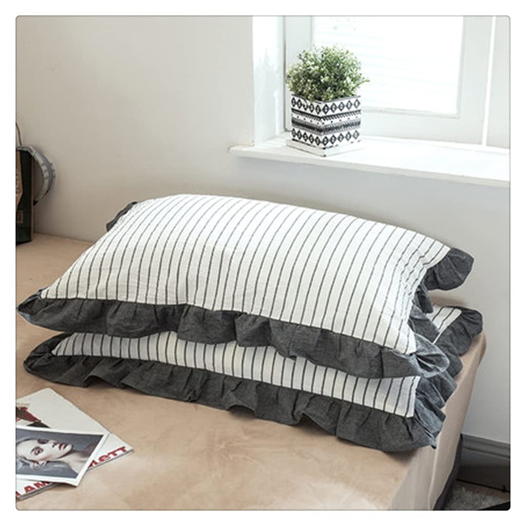 MFJGHU Pillowcases Cotton Lattice Design Home Hotel Bedding Soft Pillow Cover Gift for 48x74cm(Style D)