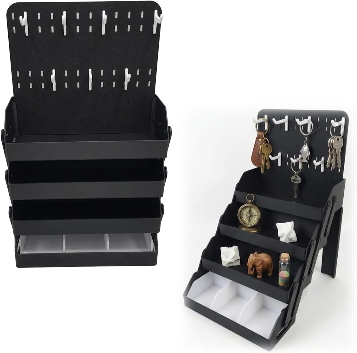 Foldable Keychain Display Stand,Organizer Desktop Storage Rack
