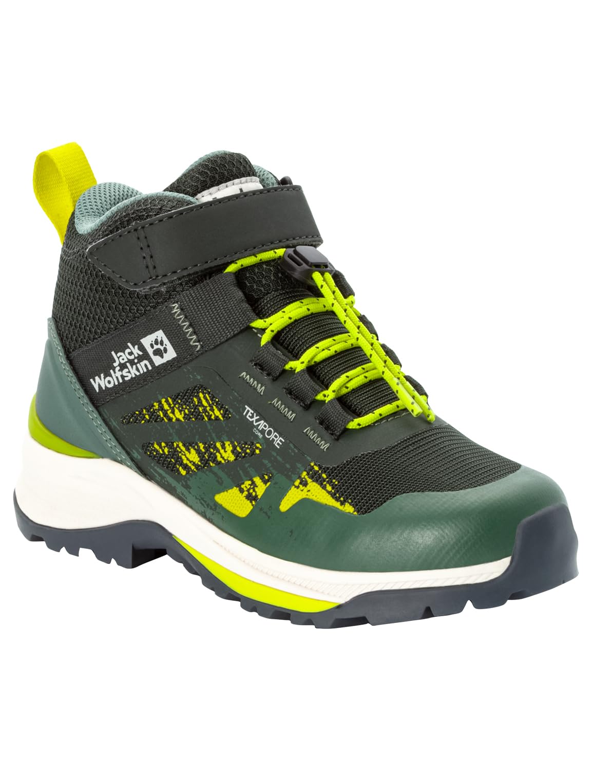 Jack Wolfskin Vili Hiker Texapore Mid K Walking Shoe, Slate Green, 12 Child UK