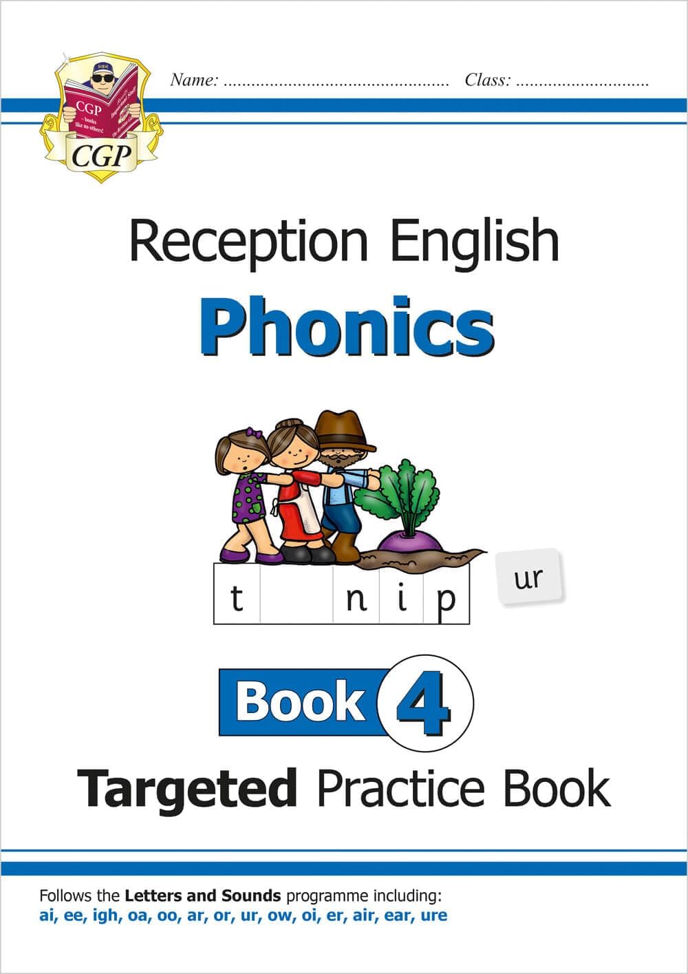 Reception English Phonics Targeted Practice Book - Book 4 (CGP Reception Phonics)
