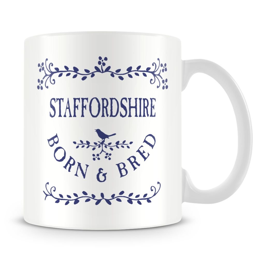 personalised4u Staffordshire Born And Bred Ceramic Coffee Mug