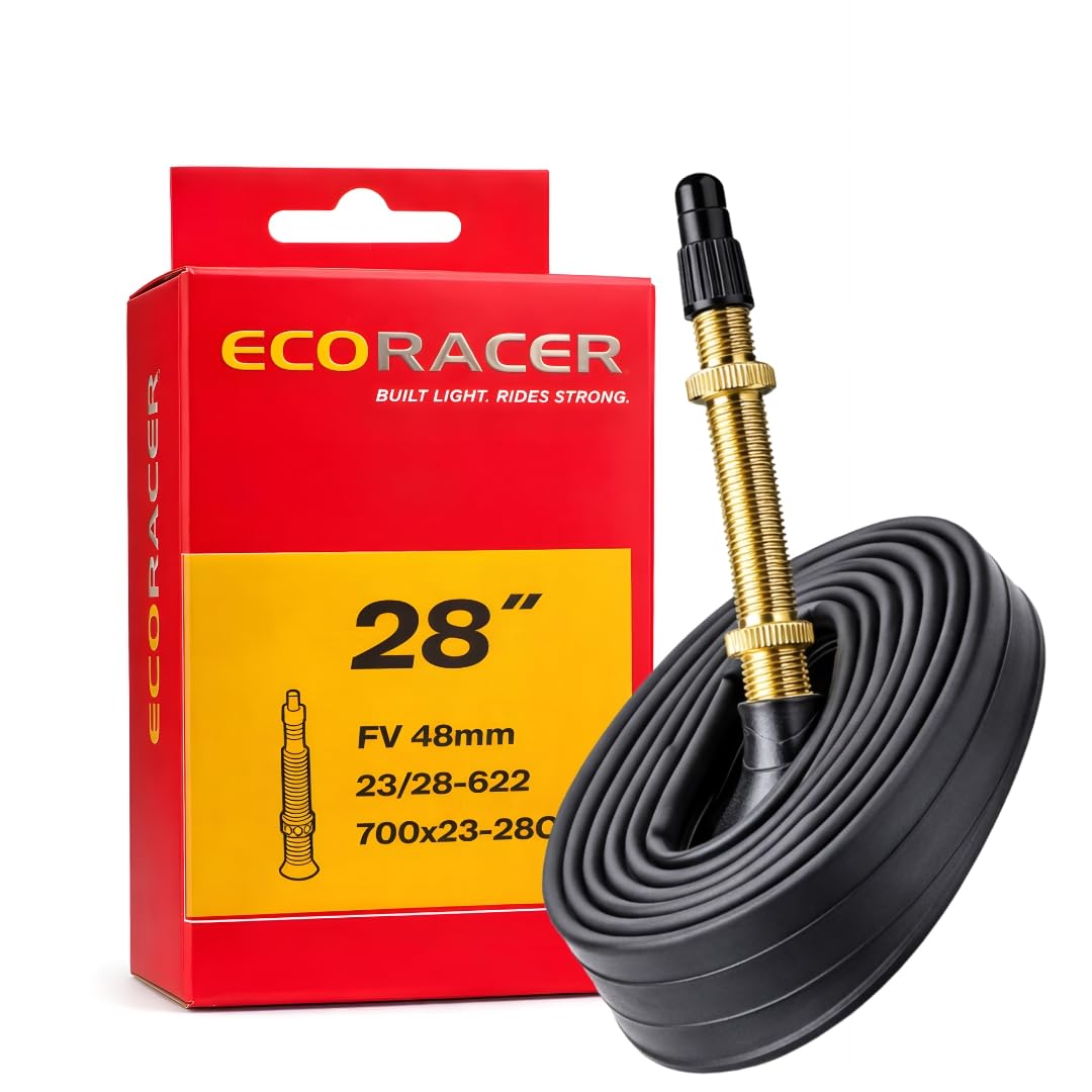 Ralson ECORACER Bicycle Tube 700x23-28C | Presta Valve 48mm | Premium Butyl Rubber Inner Tube for Bicycle (Pack of 1)-image-42