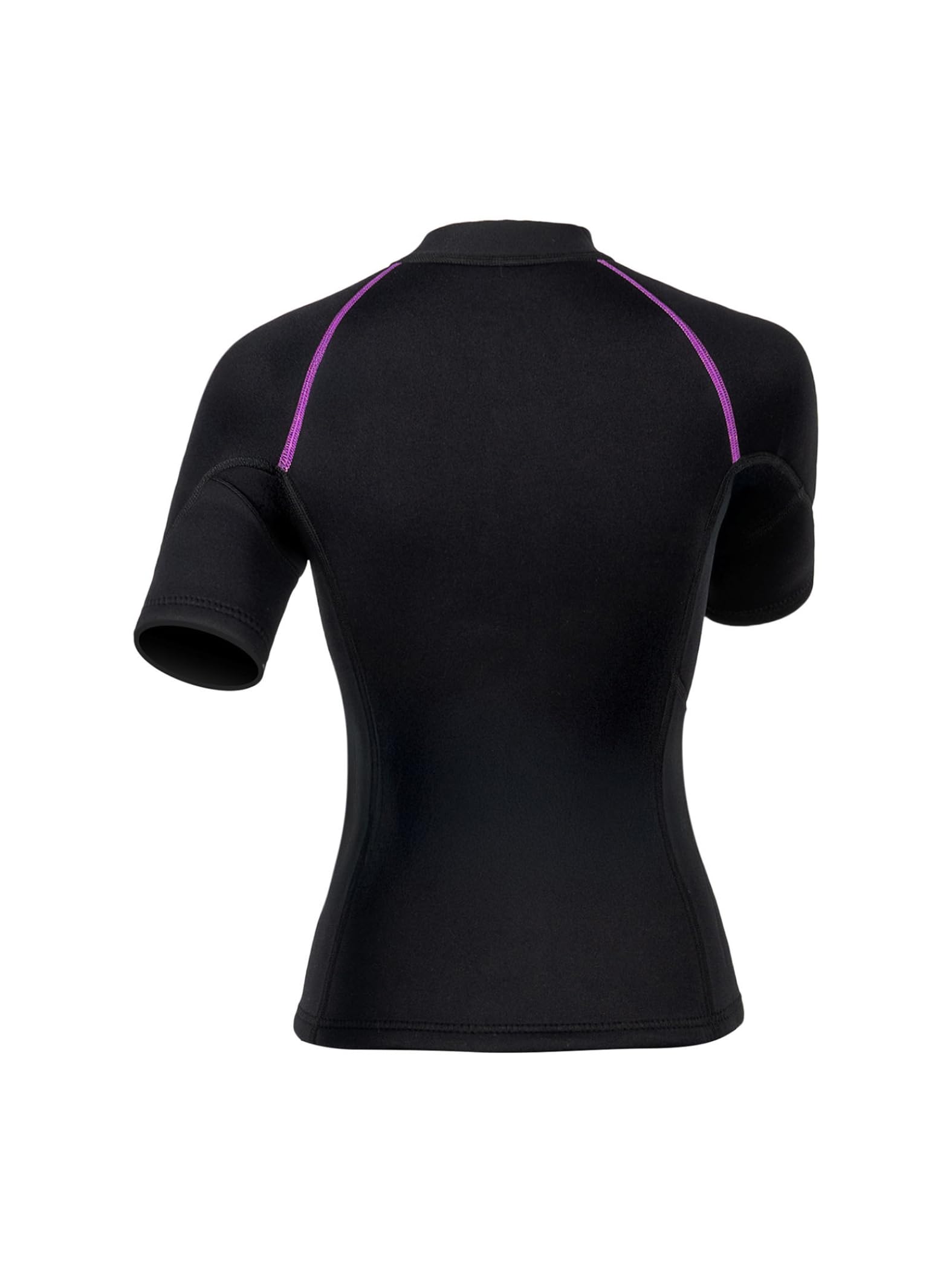 Neoprenanzug Jacke Damen Kurzarm 1.5mm Neopren Oberteil Slim Fit Badeshirt Stretch Badeoberteil Tauchen Surfen Schnorcheln Schwimmen Schwarz XXL