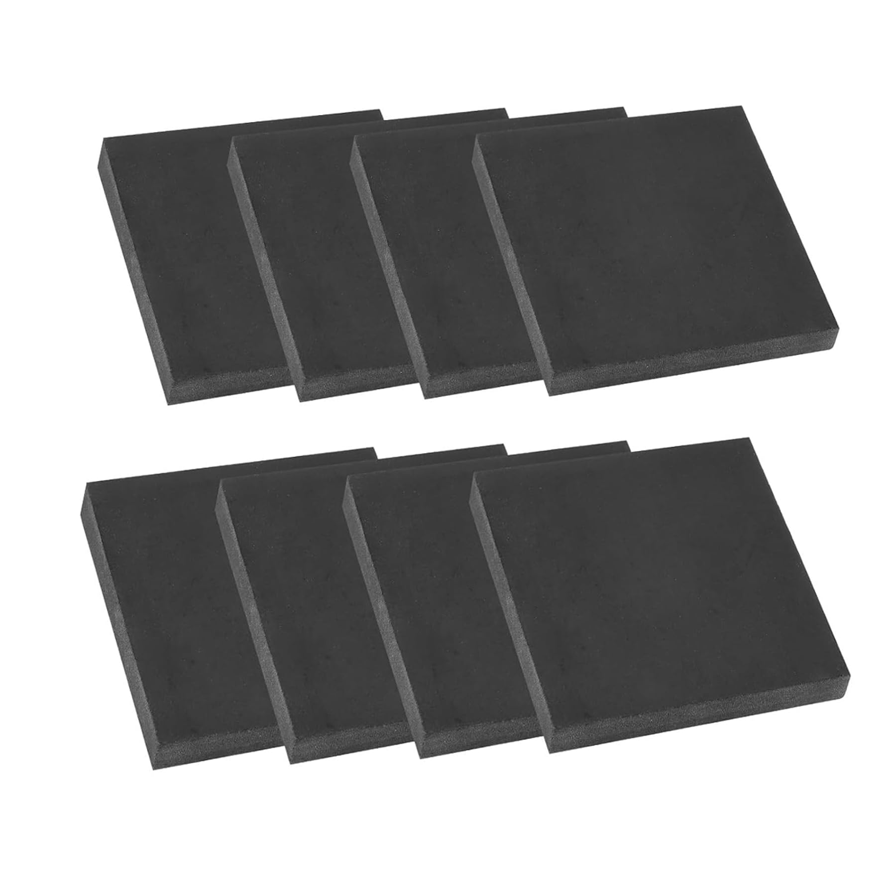 8 PCS Rubber Anti-Vibration Pads, 50mm Square Vibration Isolation Mats, 10mm Thick Non Slip Rubber Blocks, Anti Skid and Noise Reduction for HVAC, Compressors, and Air Equipment