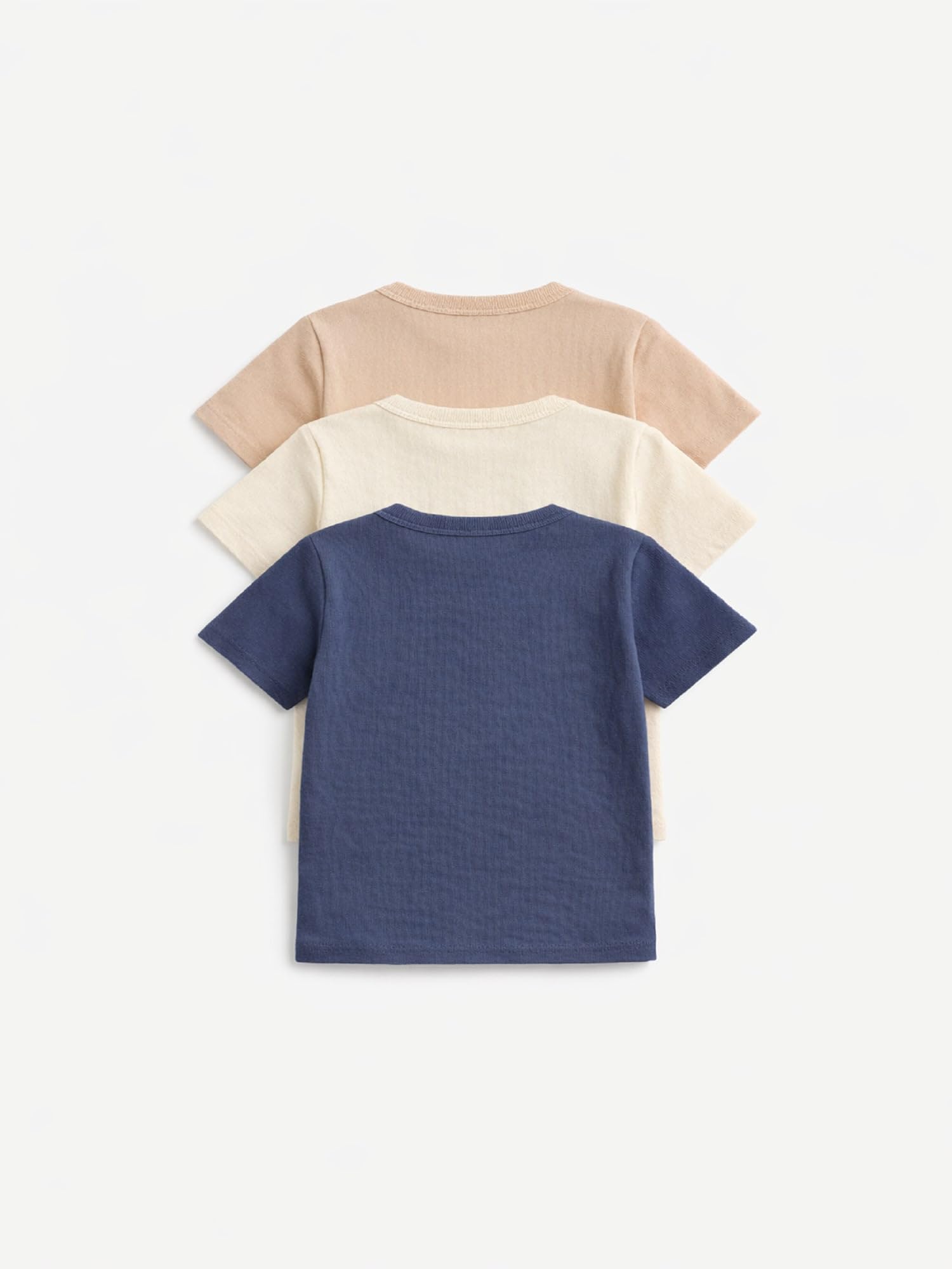 Marks & Spencer Bambino 3-Pack Puro Cotone Manica Corta Henley Top – vestibilità Regolare – Button Placket