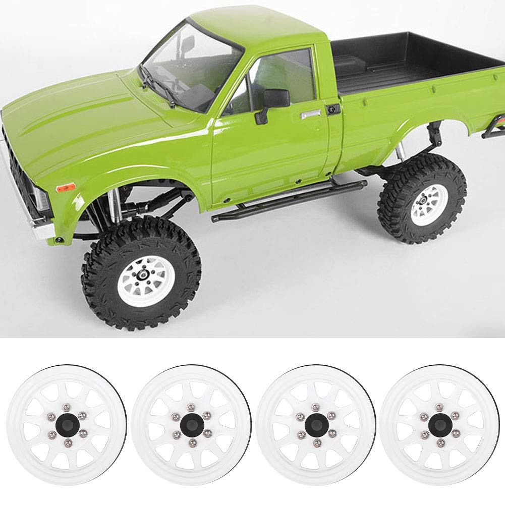 RC Metal Beadlock piasta koła dla Axial SCX10 AXI03007 90046 akcesoria do zabawek zdalnie sterowanych (Biały)