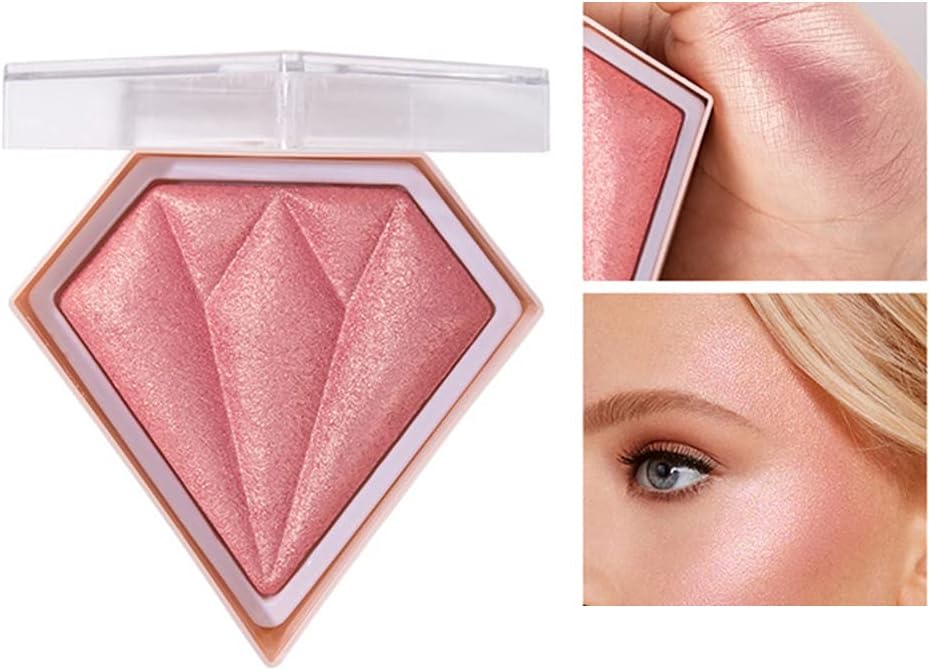 Face Glitter Blush Pink Shimmer Highlighter Blusher Powder Makeup Cosmetics Facial Contour Corrector Shine Rouge (#05 Mermaid)