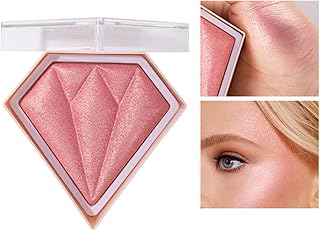 AKARY Rubor facial con purpurina rosa, ilumin...