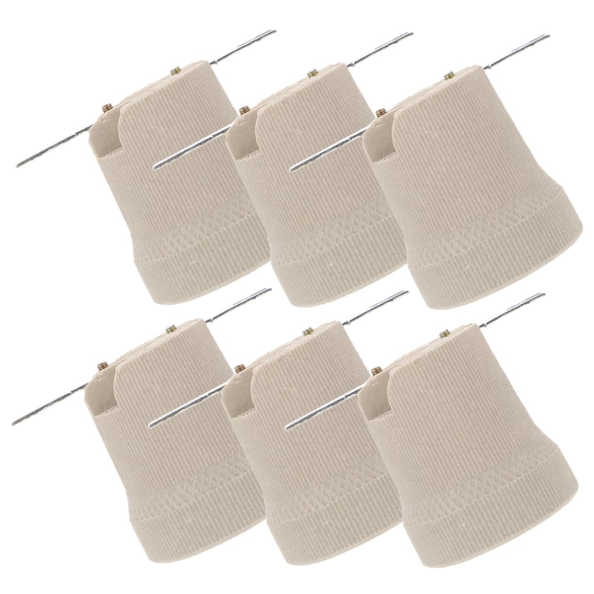 Ciieeo Portalámparas de Techo E27 con base cerámica resistente al calor kit de 6 piezas