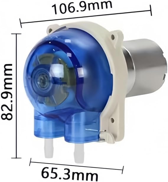 500ml/min Micro Peristaltic Pump Dosing Head 24V DC Motor Low Flow Liquid Small Dosing Pump with Connector for Aquarium Lab Analytic