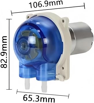 500ml/min Micro Peristaltic Pump Dosing Head 24V DC Motor Low Flow Liquid Small Dosing Pump with Connector for Aquarium Lab Analytic