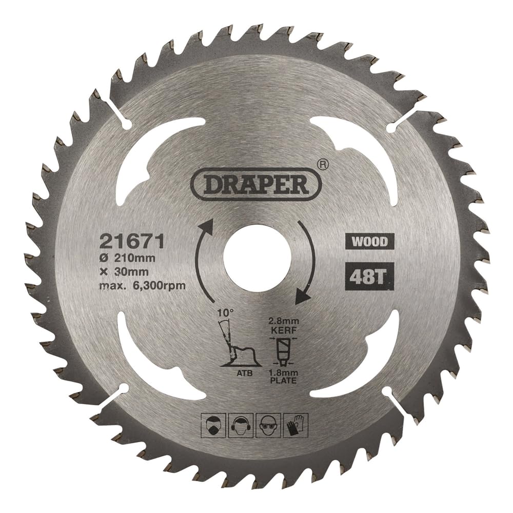 Draper  Tct Circular Saw Blade For Wood210 X 30mm48T  21671 from B&Q
