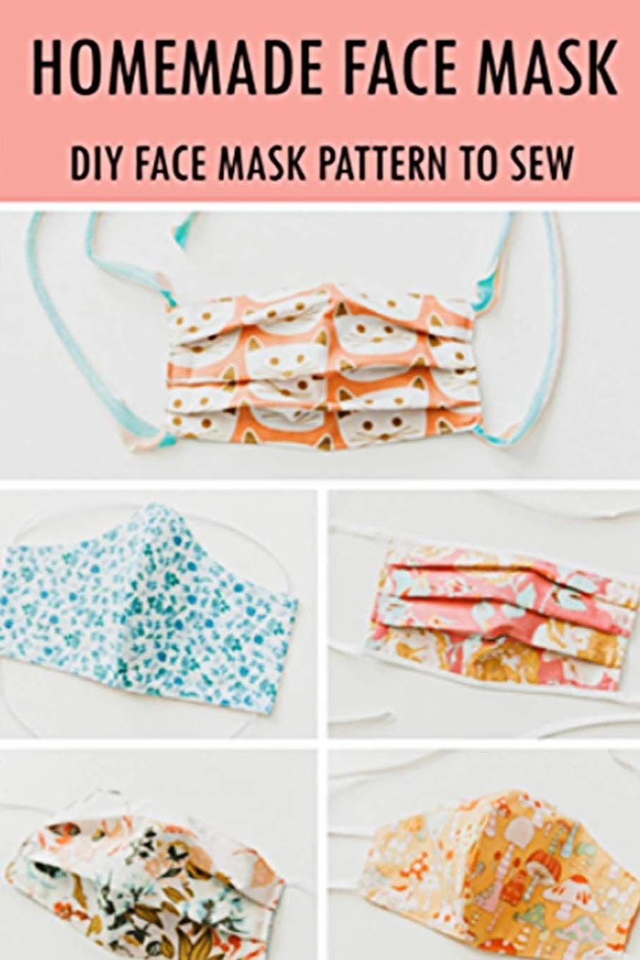 Homemade Face Mask: DIY Face Mask Pattern to Sew