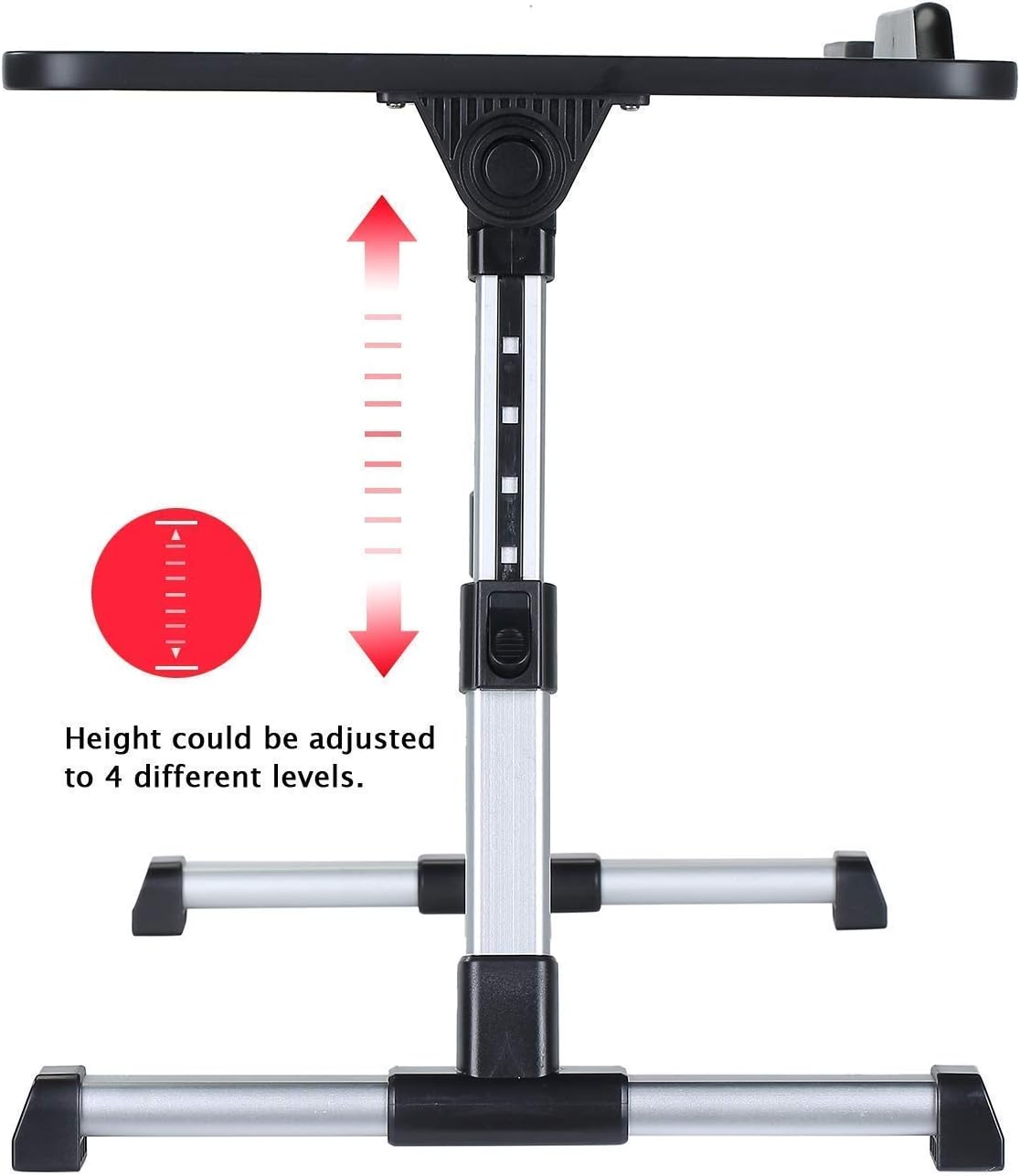 Hоttеѕt Sаlеѕ Qnex Laptop Bed Tray Table - Height Adjustable Computer Stand for Bedroom, Living Room - Portable Remote & Home Working Accessories - Fits 13.3-17-Inch Tablets & Notebooks - Black, 20.8x11.8x12.5