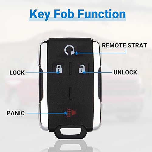 Miniatura 5 de Llavero de repuesto compatible con Chevy Silverado GMC Sierra 1500 2500 3500 2500 2500HD 3500HD  GMC Canyon 2015-2021  Chevrolet Colorado