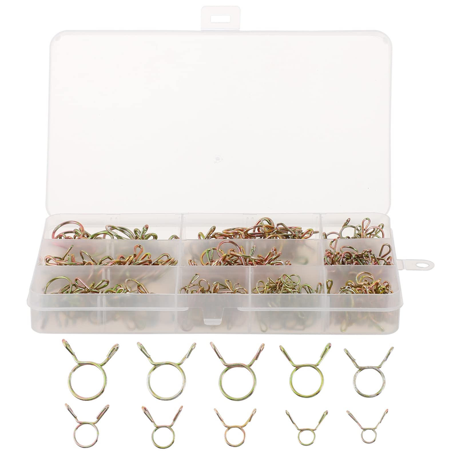 250pcs Hose Tubing Circlip Fuel Hose Clamps Clamp for Water Pipe Tube Clamp Pipe Clip Stainless Steel Pipe Clamp Pipe Fastener Fuel Line Clip Water Pipe Clamp Fuel Line Clamp