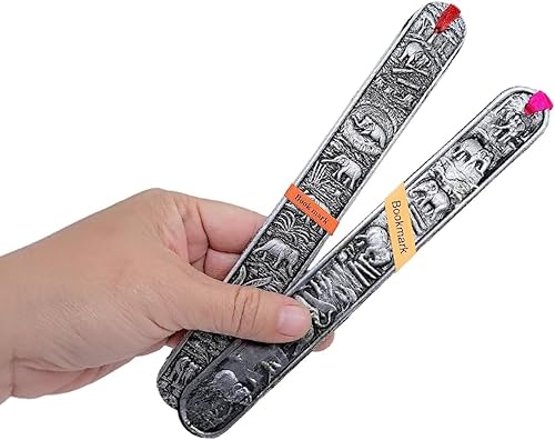 Vista 28 de WitnyStore Marcapáginas de madera tallada de 7 pulgadas de largo, elefante para papá y bebé, hecho a mano, accesorio de artesanía de madera único