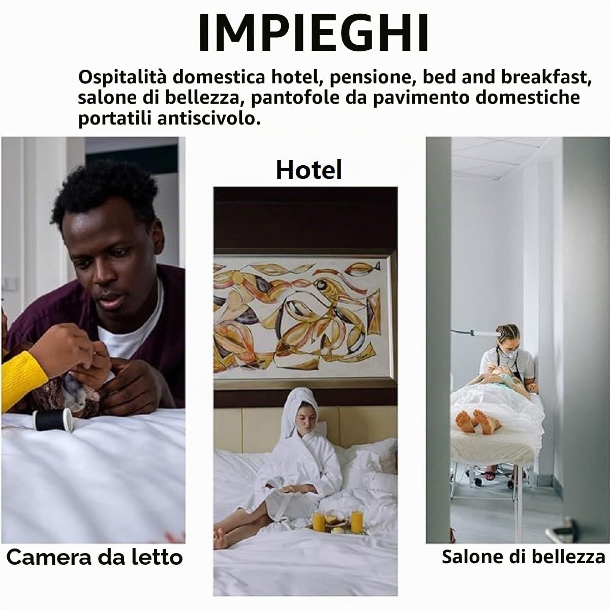 Kiuiom Ciabattine Spa Morbide,Pantofole Hotel,Ciabatte Ospiti,Pantofole in Pile Corallo Punta Chiusa Pantofole Portatili Unisex Antiscivolo per Hotel Spa Casa Viaggi (4 Paia 2#)
