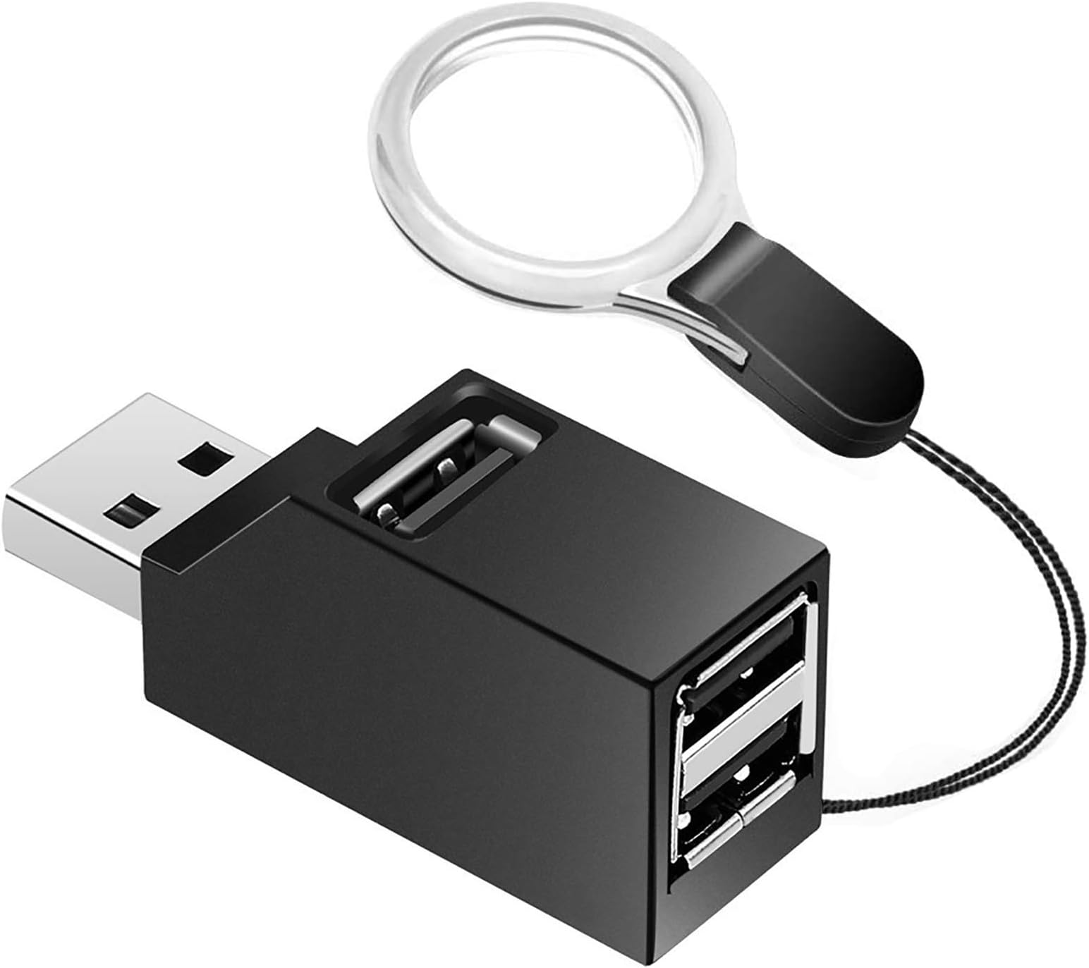 Mini USB Hub, JoyReken 3 Port Small USB Hub 2.0, USB Splitter Adapter Portable for PC, Laptop, Notebook PC, USB Flash Drives, MacBook, Mac Pro/Mini, iMac, Surface Pro, XPS and More
