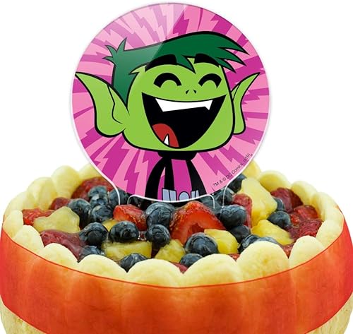 Miniatura 5 de Decoración acrílica para tartas de Teen Titans Go! Beast Boy para decoración de fiesta para boda, aniversario, cumpleaños, graduación