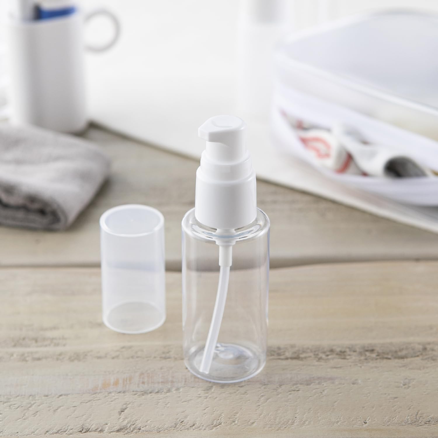 Amazon.co.jp: ジェルポンプ 50ml ボトル 化粧ボトル ぼとる 透明 容器