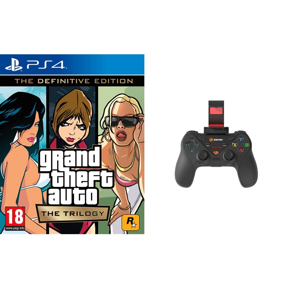 Grand Theft Auto: The Trilogy - The Definitive Edition (PS4)+SAMEO SG2000 PRO Mobile Gaming Controller Compatible with Android & iOS (iOS 13.4 & Below)