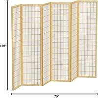 Vista 161 de Red Lantern Panel de ventana Shoji de 6 pies de alto, divisor de habitación de 3 paneles de palisandro