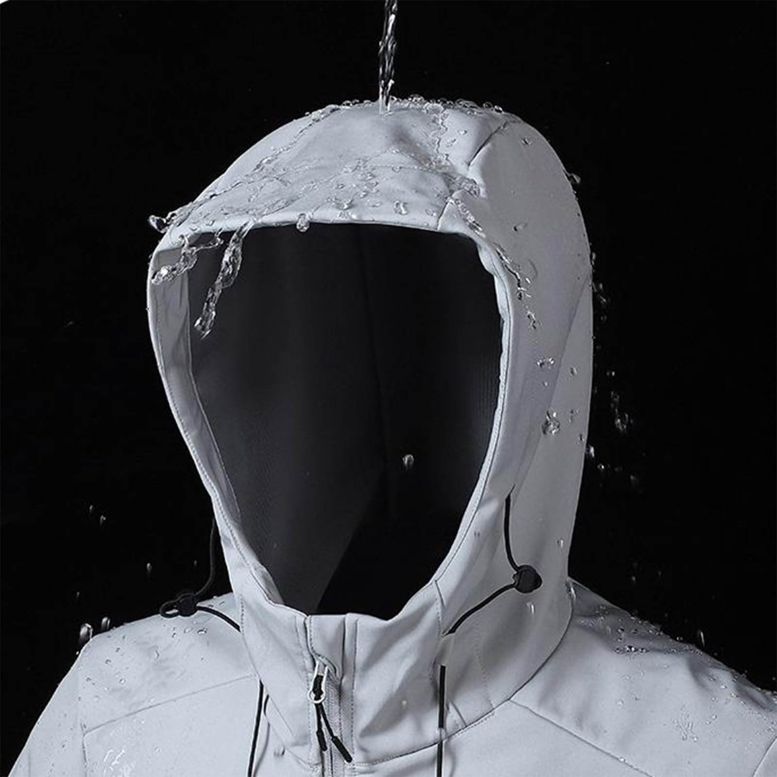 HAOLEI 2025 Chubasquero Hombre,Chaqueta Softshell Exteriores para Hombres y Mujeres Cortavientos Impermeable con Cremallera y Capucha Abrigo Impermeables de Senderismo Acampada Marcha Exteriores