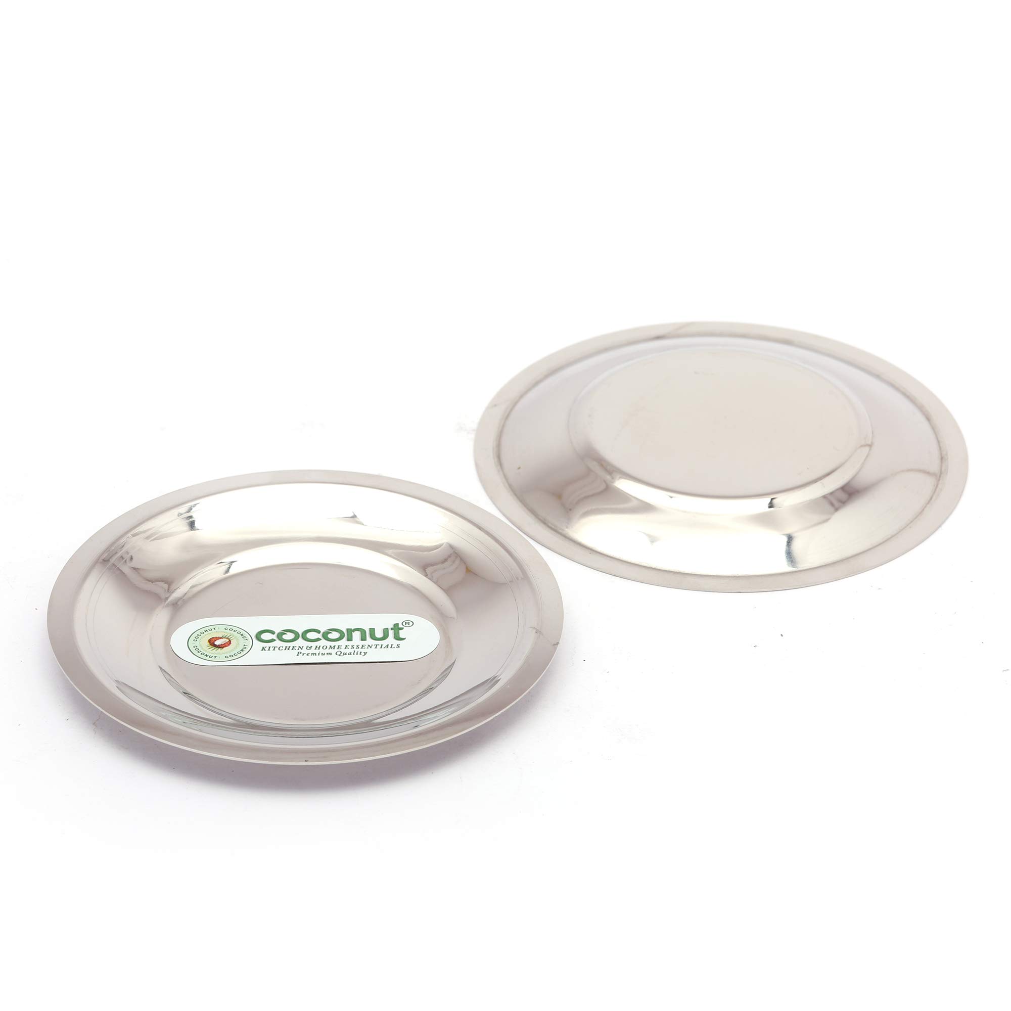 Coconut Stainless Steel Glass Lid/Glass Cover/Ciba - Set of 12 Pieces - Diamater - 9.7 Cm Each - Image 4 thumbnail