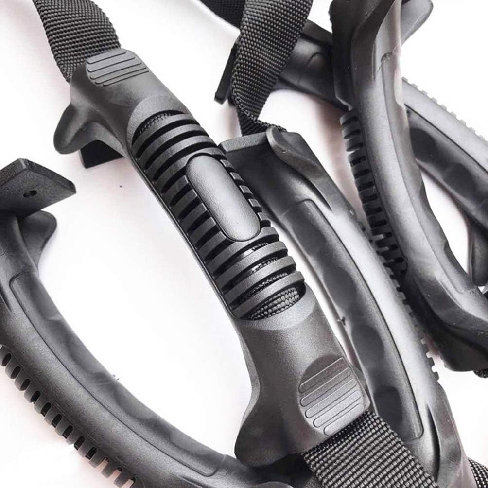 Garneck 2pcs Pull Rope Handle Professional Pulldown Black Rope Handle Strap for Training Fitness Sport