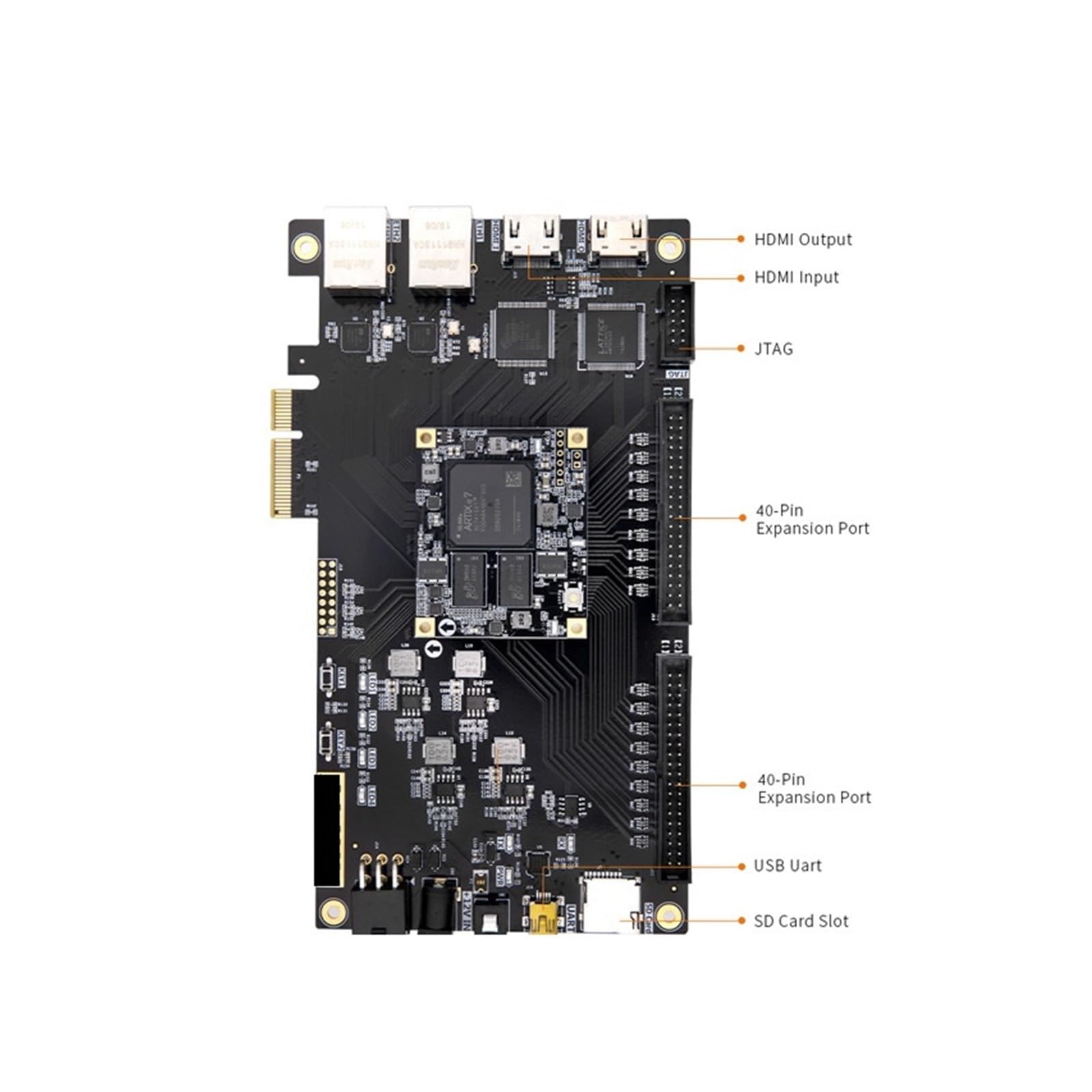 AX7103B: Placa de Desarrollo FPGA Artix-7 XC7A100T A7 SoMs PCIe