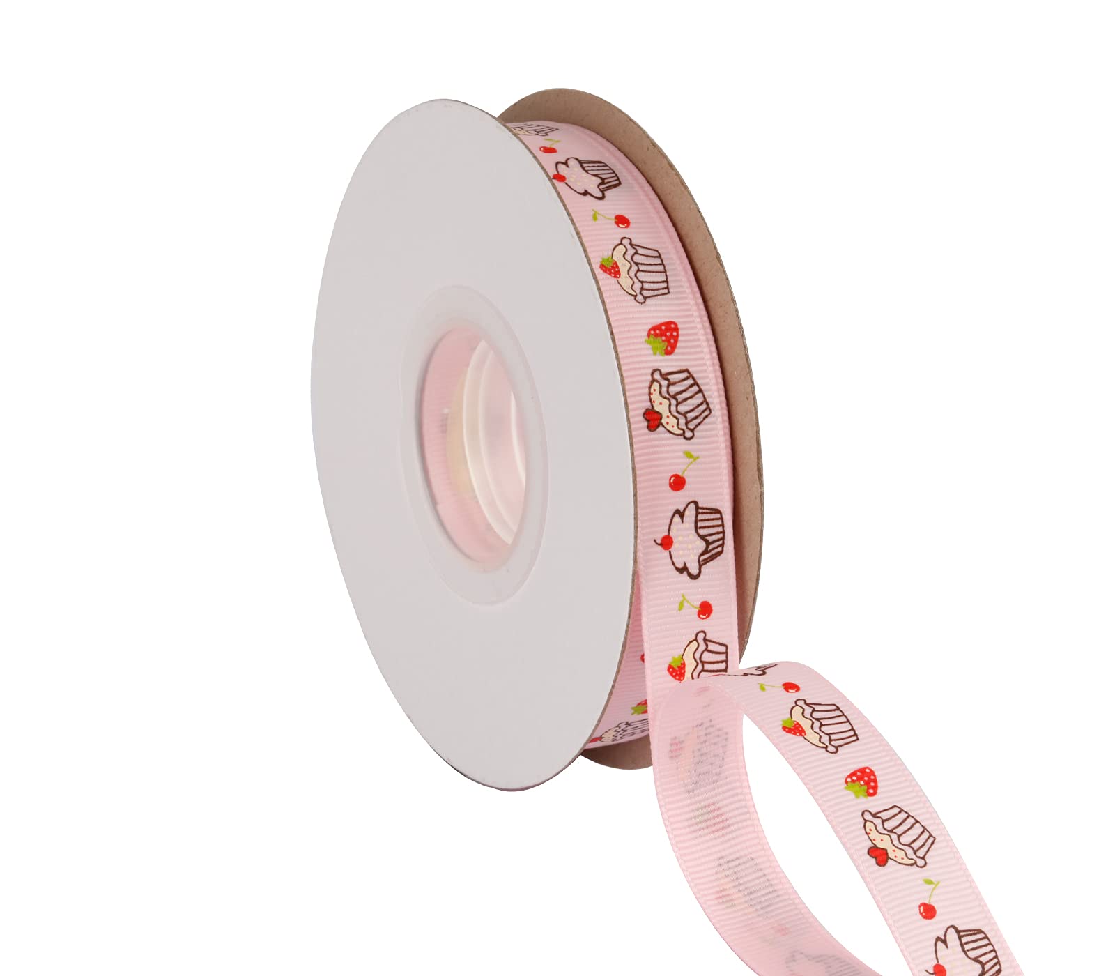 5/8\" Grosgrain Ribbon Fabric Fashion Pink/Green Ribbon...