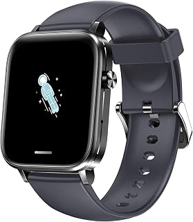 NOETS Body Temperature Measurement Bluetooth Call Heart Rate Spo2 Monitor Sleep Message Reminder Pedometer Calorie Women Men Ios Android(D)