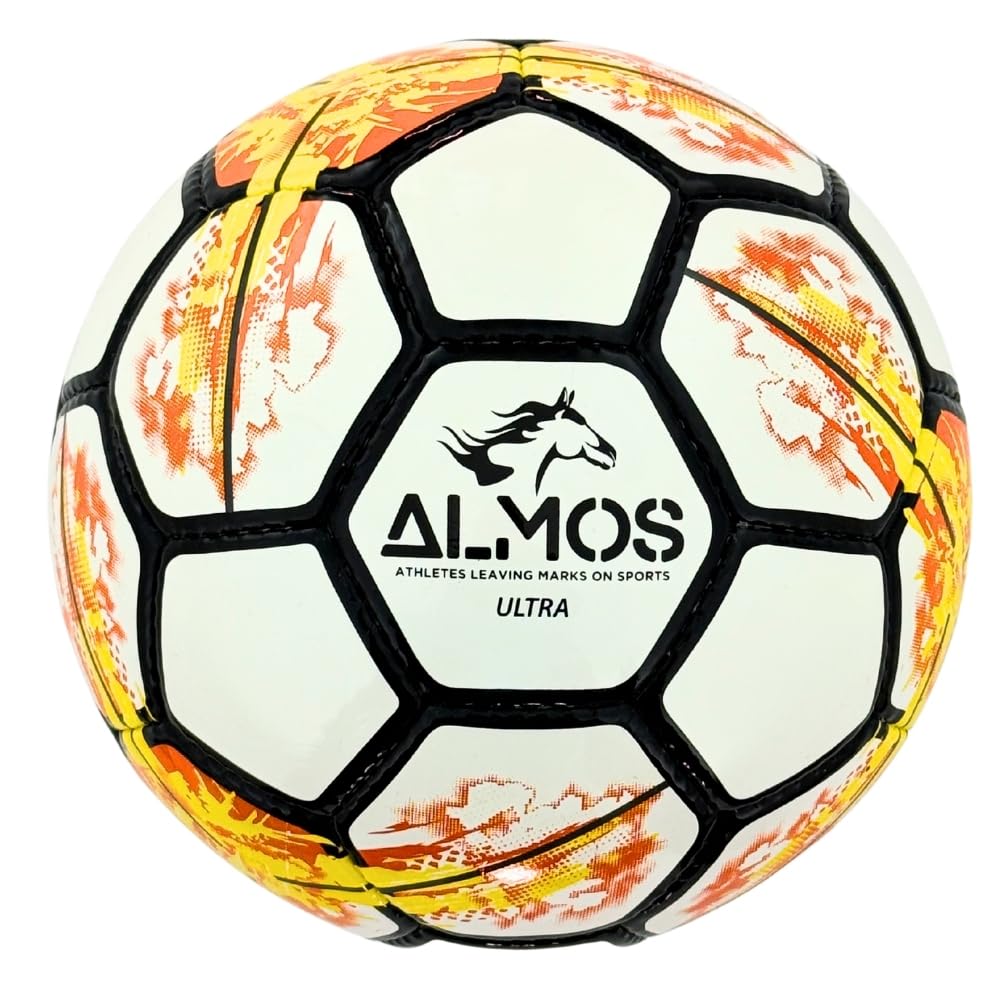 Almos Ultra Soccer Ball – for Club Match, Training, Match Performance, Indoor & Outdoor Soccer, Suitable for Grass & Astro | 32 Panel, Butyl Rubber Bladder | Size 5 for Youth & Adult Soccer Players |