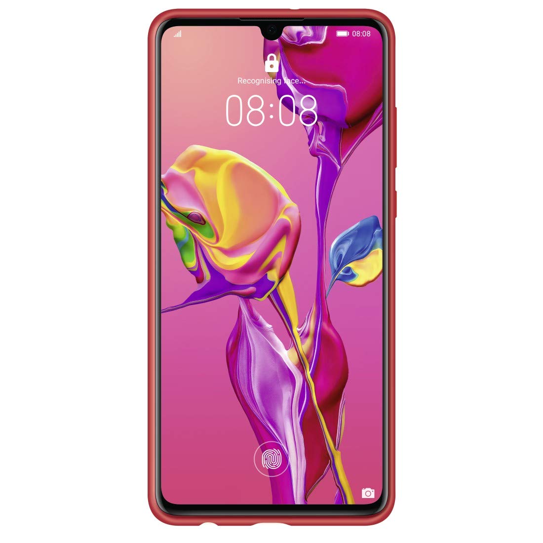 Custodia Per HUAWEI P30 - Cover Protettiva In TPU, Design CD Texture, Rosso, Antiurto - Foto 12