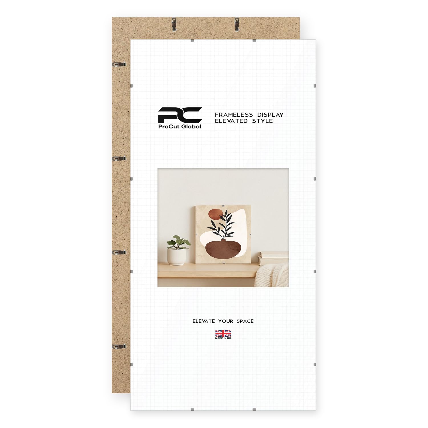 Procut Global 80x40cm Frameless Clip Picture Frames For Photos — image 1