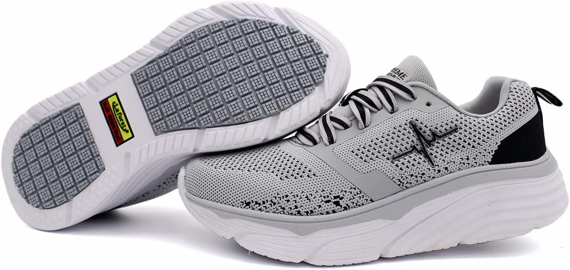 Laforst Women's Heartbeat Nonslip Lace up Sneaker Xtreme Comfort Breathable Mesh Upper