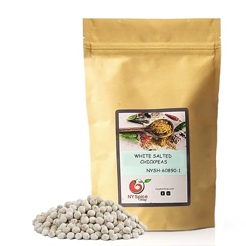 NY Spice Shop Garbanzos tostados blancos, garbanzos secos crujientes y crujientes de 5 libras asados - Snacks saludables a granel