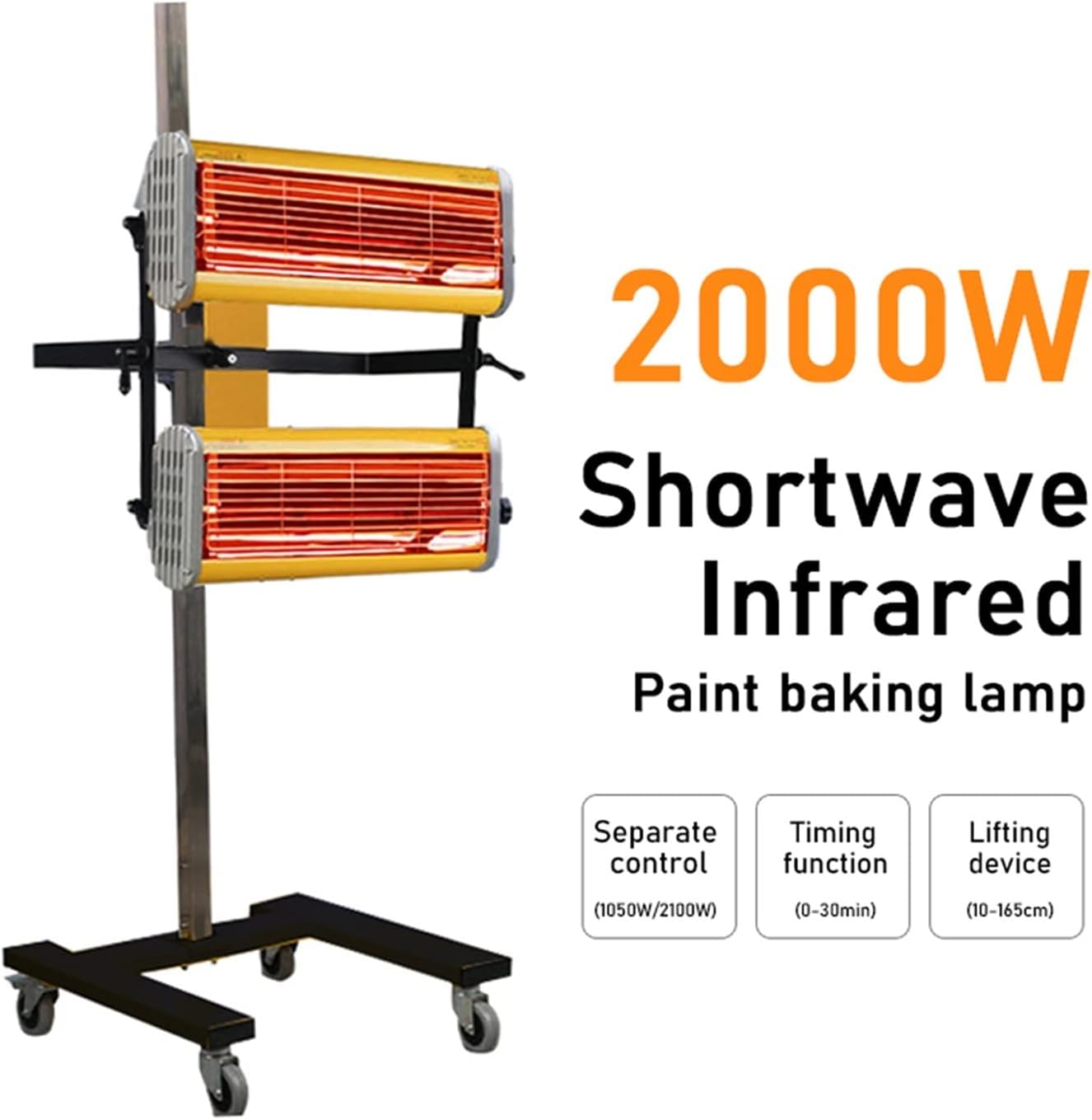 塗装 乾燥ヒーター Baking Infrared Paint Curing Lamp 2000W Single Control P