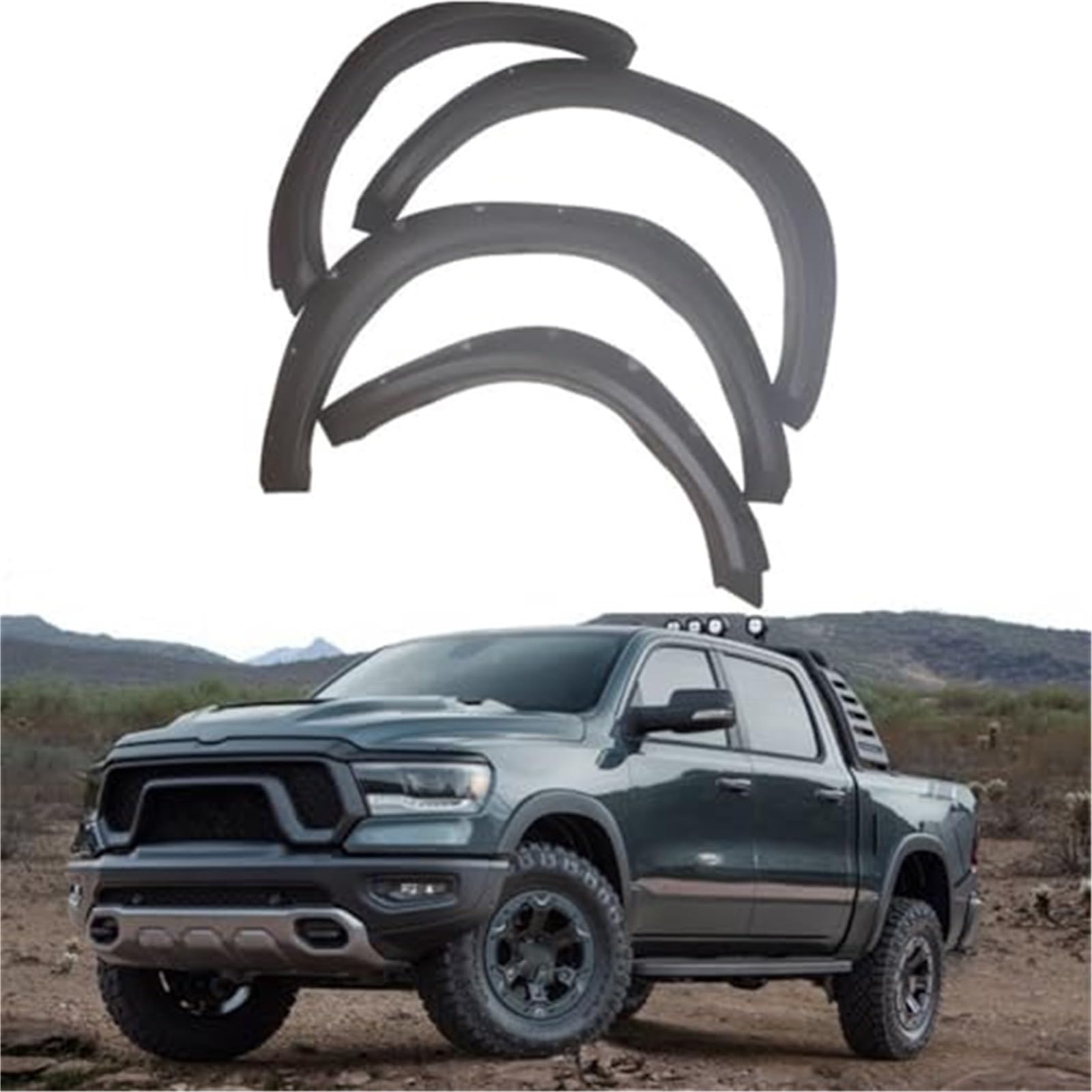 Zestaw poszerzeń błotników przednich tylnych kół samochodu błotniki części ciała, dla DODGE, RAM 1500 2009-2013 2014 2015 2016 2017 Osłony błotników samochodowych