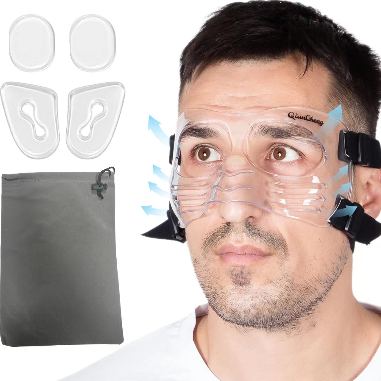 QianCheng Nose Guard Face Shield with Silicone Padding LX