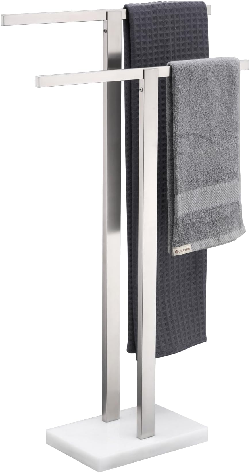 Amazon.com: EADOT 41 Inch Standing Towel Rack Double L Shape Bath Towel ...