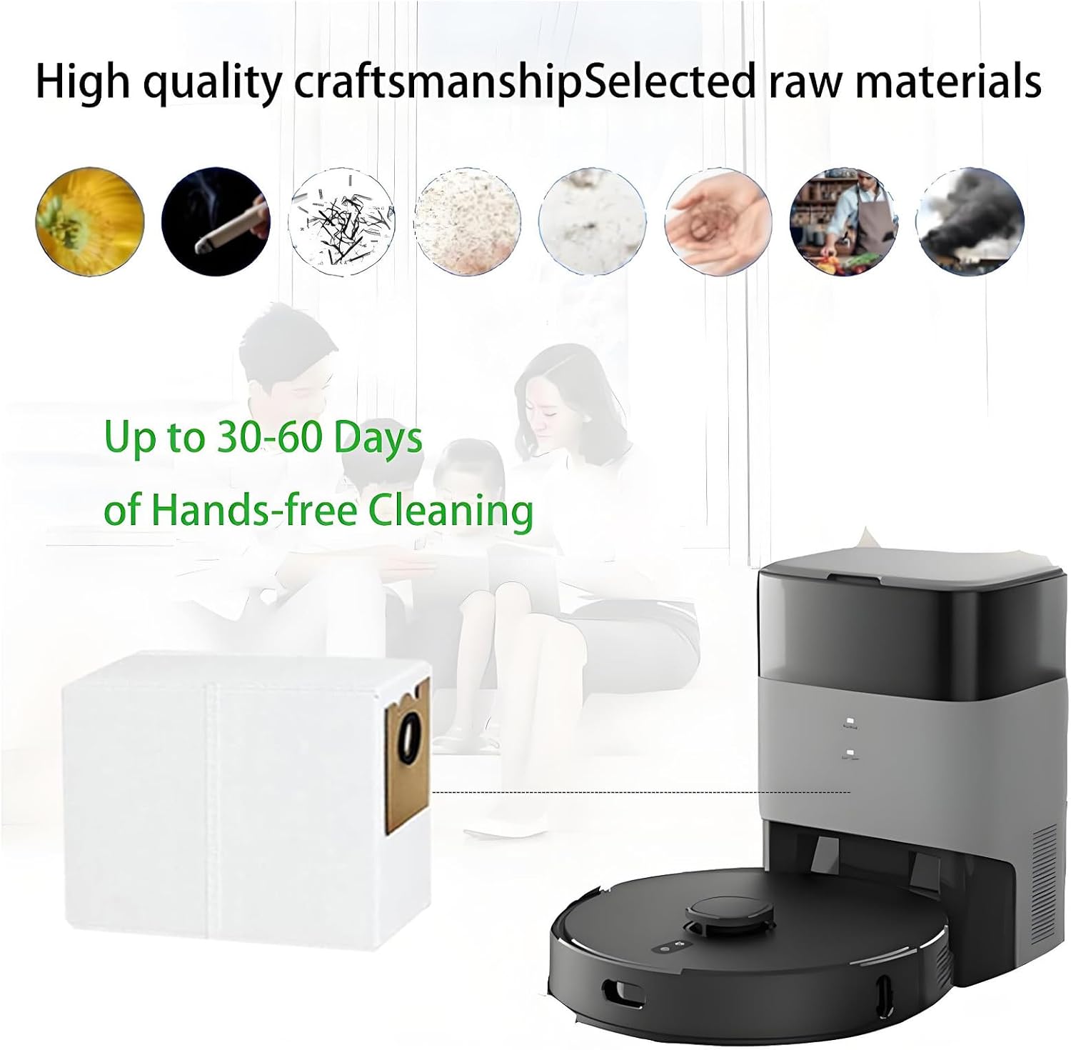 Dust Bags Replacement for Lefant M2 Pro / M2S Pro Robot Vacuum Cleaner Include 10 Pack Vacuum Bags