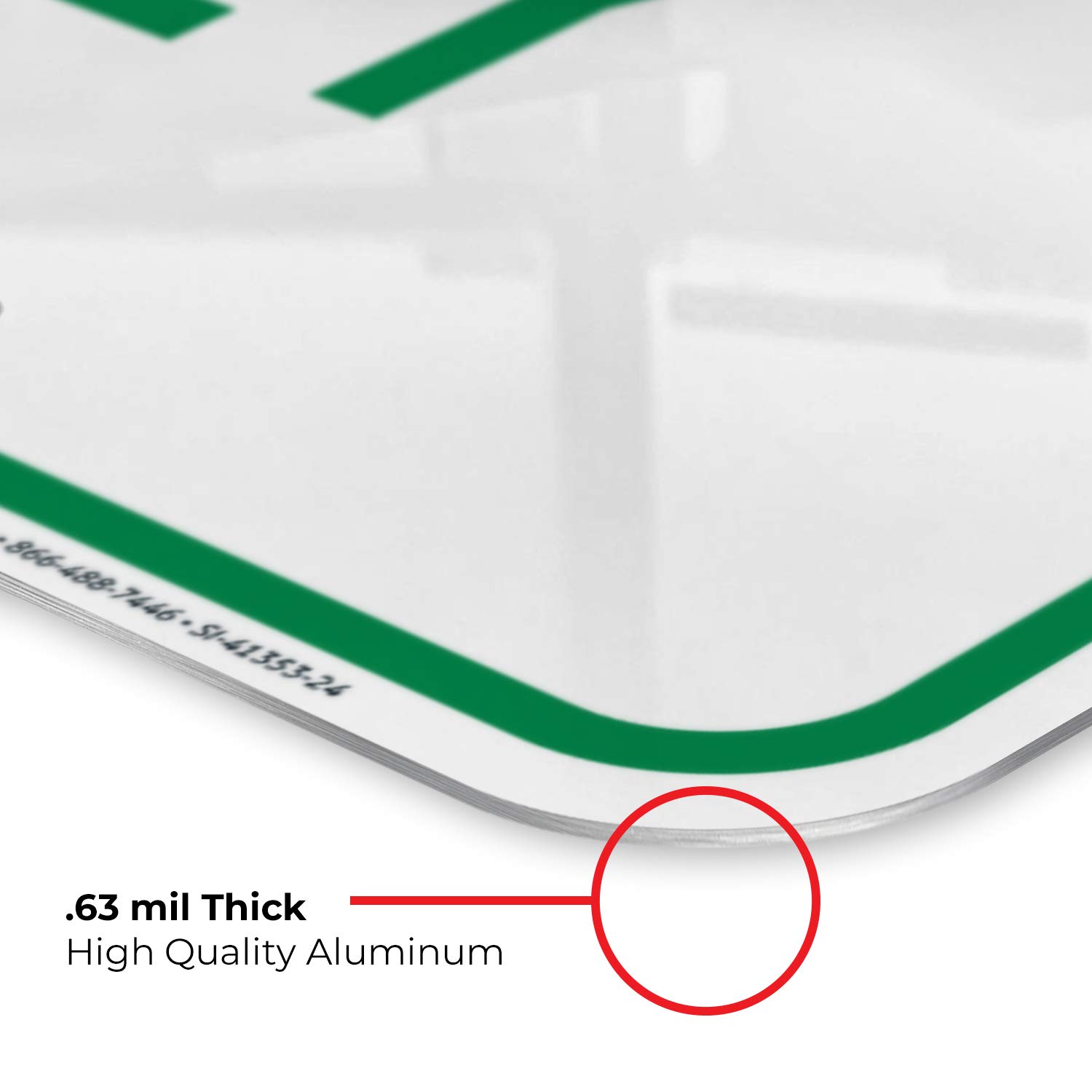 Bicycle Parking Only Sign, 18x24 Inches, Rust Free .063 Aluminum, Fade Resistant, Easy Mounting, Indoor/Outdoor Use, Made in USA